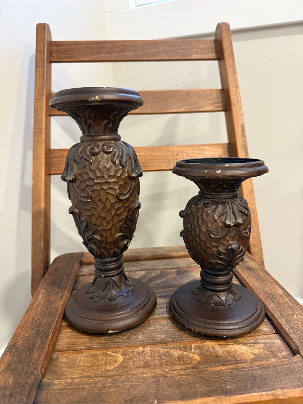 Vintage HOMCO Candle Holders Set of 2 Fair Condition Home Interiors Decor